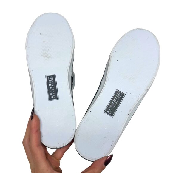 Sperry Top-Sider Bahama 2-Eye Boat Shoes Zebra Print Sequins US 7 NEW - Picture 9 of 11